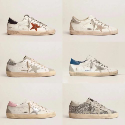 Golden Goose GGDB Super-Star Distressed Sneakers Multicolor