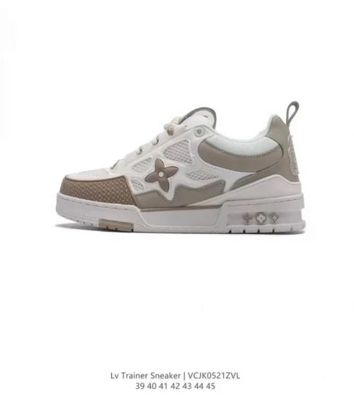 Louis Vuitton LV Trainer Sneaker Chunky Mesh Sneakers White and Beige