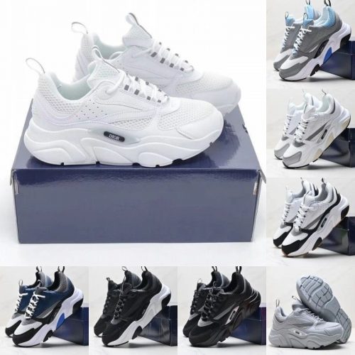 Dior B22 Chunky Sneakers Mesh and Leather Multicolor