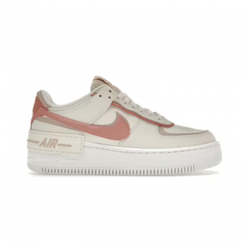 Nike Air Force 1 Shadow Chunky Sneakers Beige and Pink