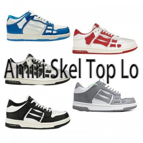 Amiri Skel Top Lo Leather Sneakers Multicolor