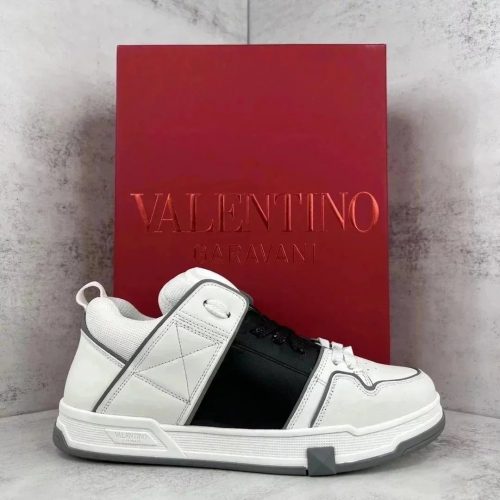 Valentino One Stud Low Top Sneakers White and Black