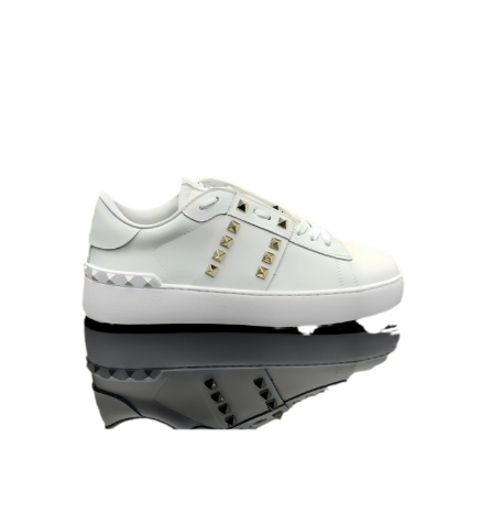 Valentino Open Skate Leather Sneakers White