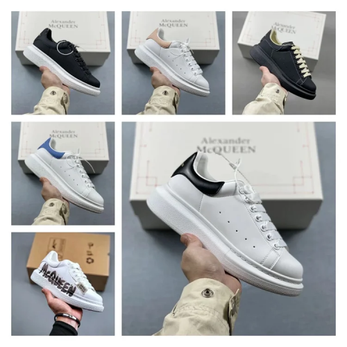 Alexander McQueen AMQ Oversized Chunky Sneakers Leather White and Black