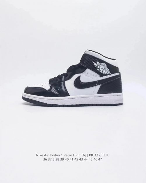 Nike Air Jordan 1 Mid Retro Basketball Sneakers Black and White