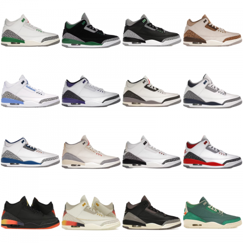 Jordan Air Jordan 3 Retro Iconic Basketball Sneakers Multicolor