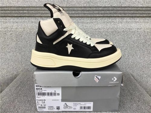 Converse Turbowpn Chunky Leather Sneakers Black and White