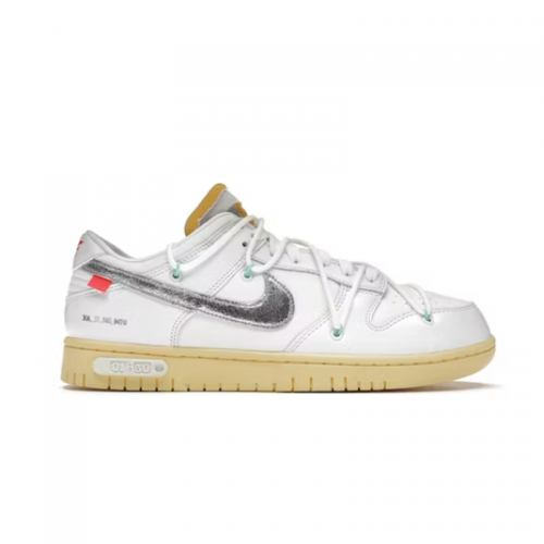 Nike Off-White Dunk Low Lot 01 of 50 Streetwear Sneakers White and Beige