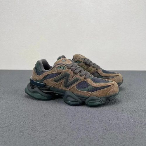 New Balance 9060 Chunky Suede Sneakers Brown and Black