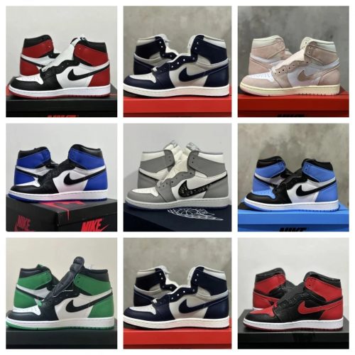 Nike Air Jordan 1 High Retro Basketball Sneakers Multicolor