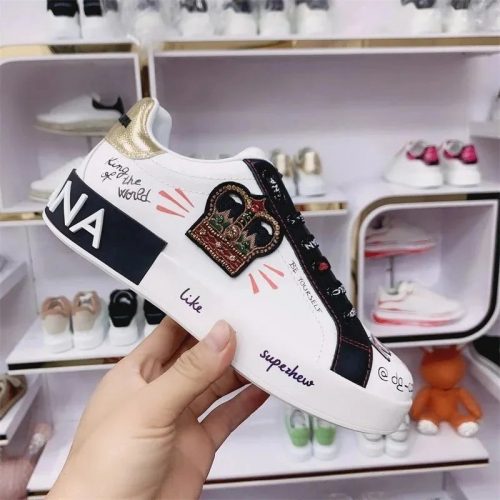 Dolce & Gabbana D&G Portofino Graphic Sneakers White