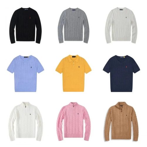 Ralph Lauren RL Cable Knit Classic Sweater and Polo Shirt Collection Multicolor
