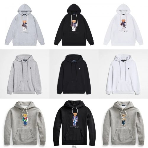 Ralph Lauren Polo Bear Graphic Streetwear Hoodie Multicolor