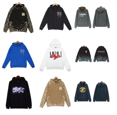 Amiri Graphic Print Streetwear Hoodie Multicolor