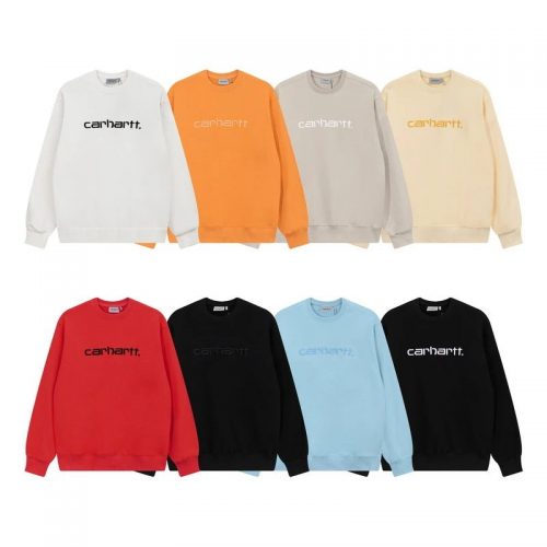 Carhartt Script Embroidery Cotton Crewneck Sweatshirt Multicolor