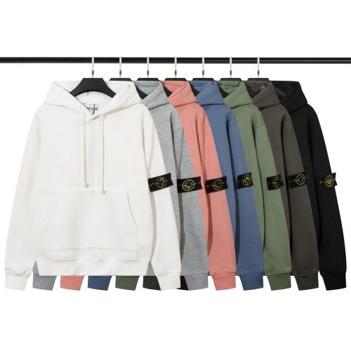 Stone Island Compass Patch Cotton Hoodie Multicolor