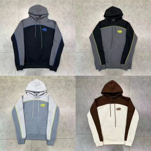 Design Colorblock Graphic Hoodie Streetwear Pullover Multicolor