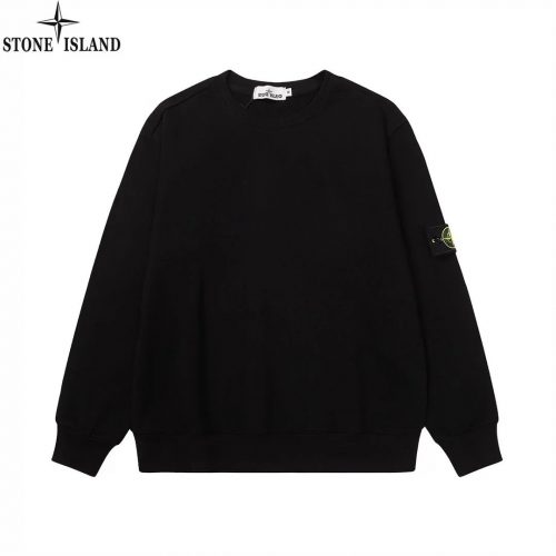 Stone Island Crewneck Sweatshirt Cotton Pullover Black