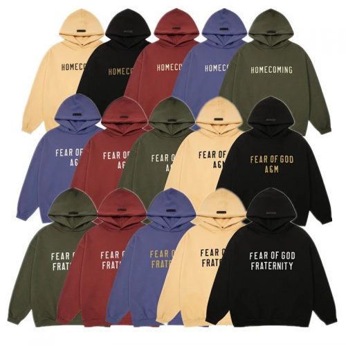 Fear of God FOG Essentials Homecoming Fraternity Oversized Hoodie Multicolor