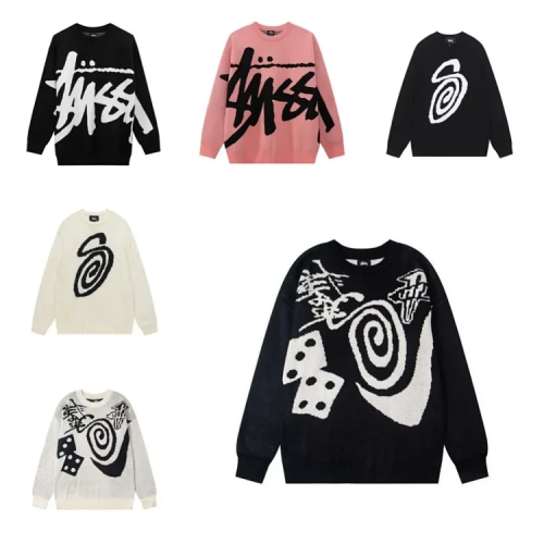 Stussy Graphic Knit Oversized Sweater Multicolor