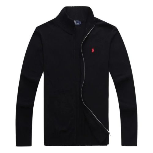 Ralph Lauren Full-Zip Knit Cardigan Sweater Black