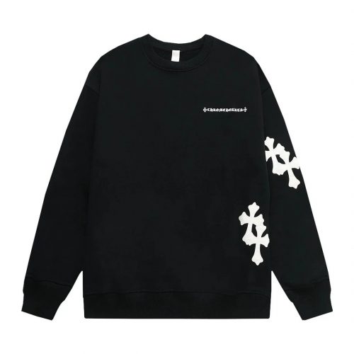 Chrome Hearts Cross Patch Graphic Streetwear Sweatshirt Black