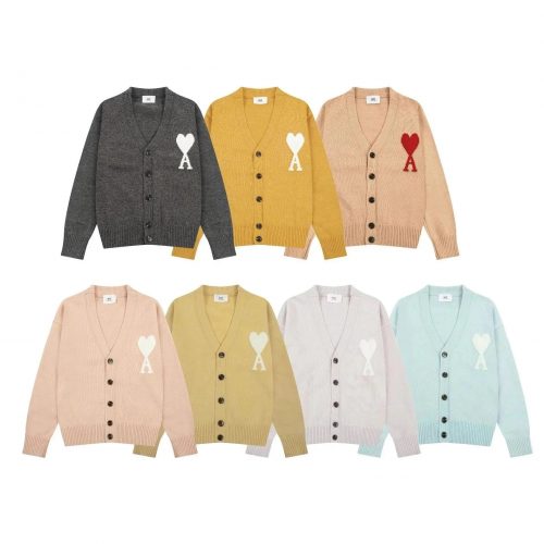 Ami Paris Ami Ami de Coeur Knit Cardigan Multicolor