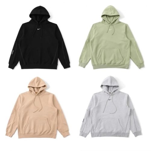 Nike NOCTA Essential Oversized Hoodie Black Green Beige and Gray