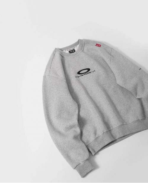 Oakley Graphic Print Crewneck Sweatshirt Gray