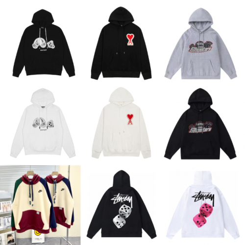 Stussy Dice Graphic Hoodie Casual Sweatshirt Black