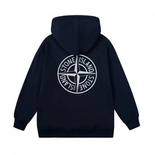 Stone Island Compass Graphic Streetwear Hoodie Navy