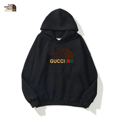 The North Face x Gucci TNF x Gucci Logo Print Oversized Hoodie Black
