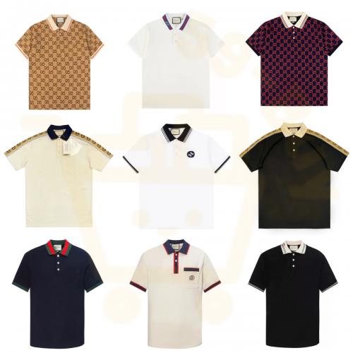 Gucci GG Monogram and Web Stripe Polo Shirt Collection Multicolor