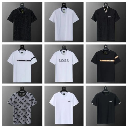Hugo Boss Boss Graphic Print Cotton T-Shirt Multicolor