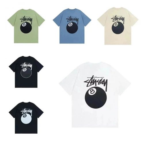 Stussy 8 Ball Graphic Streetwear T-Shirt Multicolor