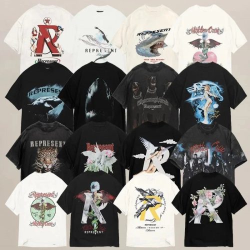 Represent Graphic Tee Collection Vintage Streetwear T-Shirts Multicolor