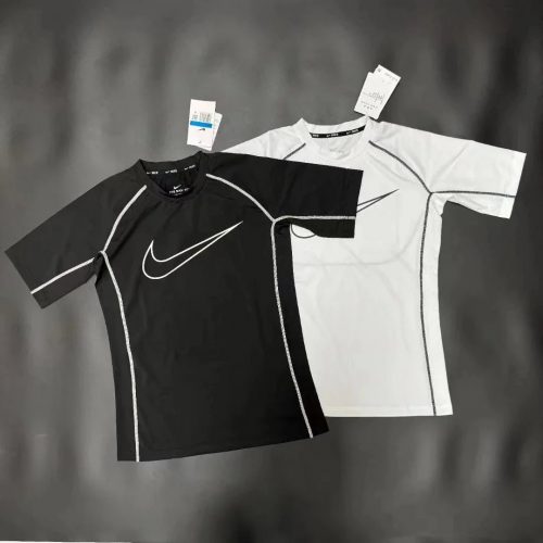 Nike Pro Compression Athletic T-Shirt Black and White