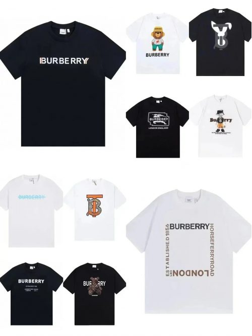 Burberry Graphic Print Cotton T-Shirt Multicolor