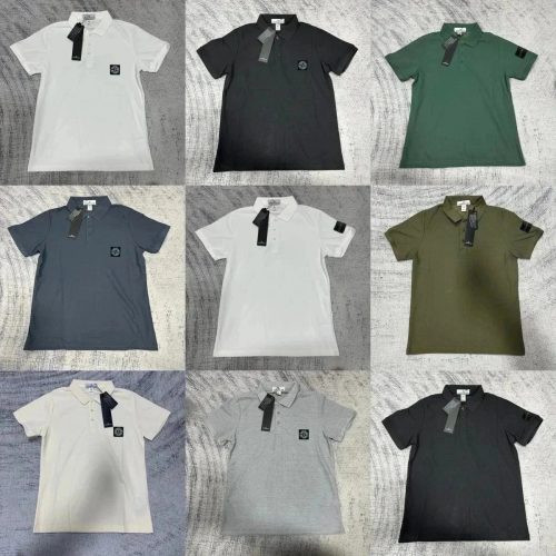 Stone Island Cotton Pique Polo Shirt Multicolor
