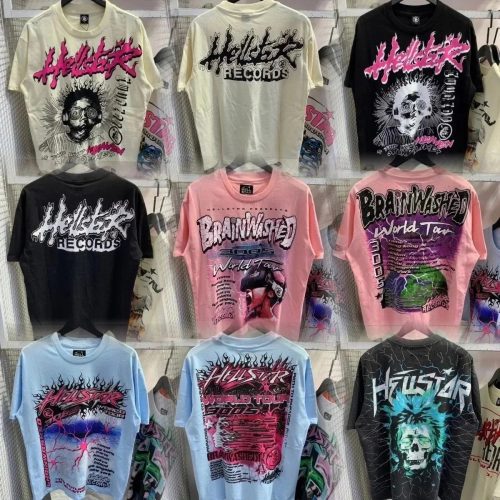 Hellstar Graphic Print World Tour Oversized Tee Multicolor