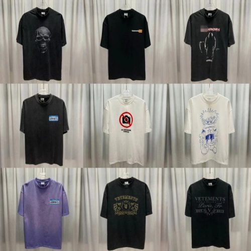 Vetements Graphic Print Oversized T-Shirt Collection Multicolor