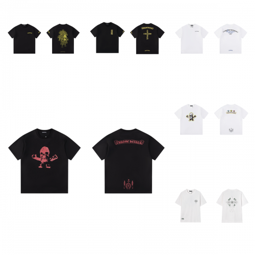 Chrome Hearts Graphic Print Streetwear T-Shirt Multicolor