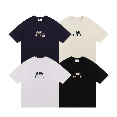 Ami Paris Ami Graphic Print Cotton T-Shirt Multicolor