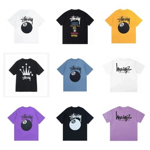 Stussy 8-Ball Graphic Streetwear T-Shirt Multicolor