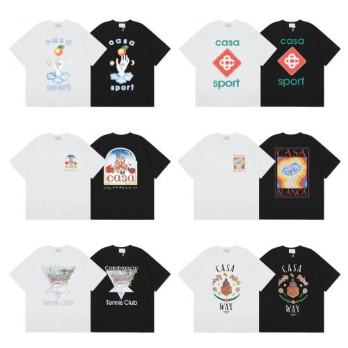 Casablanca Graphic Print Cotton T-Shirt Multicolor