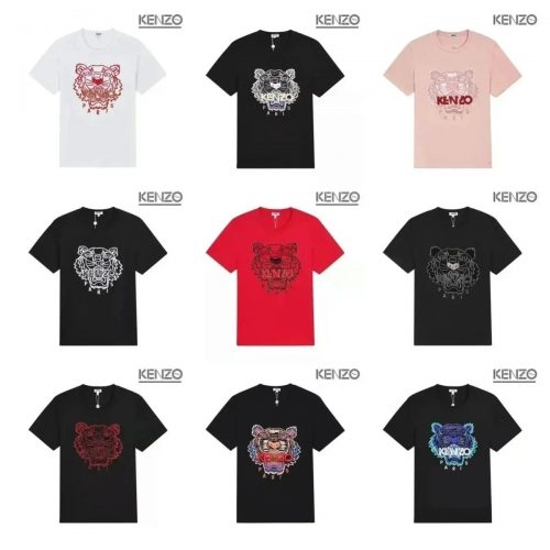 Kenzo Tiger Graphic Cotton T-Shirt Multicolor