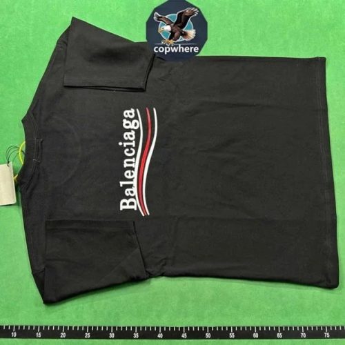 Balenciaga Political Campaign Graphic Tee T-Shirt Black
