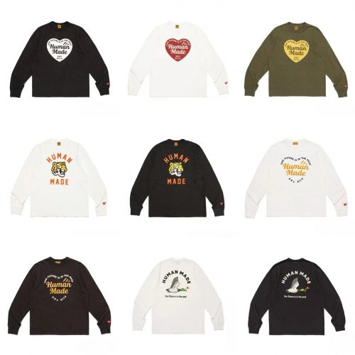 Human Made Graphic Long Sleeve T-Shirt Cotton Streetwear Multicolor