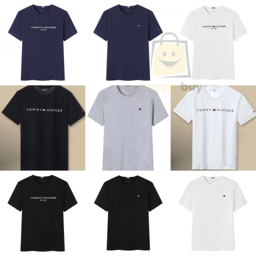 Tommy Hilfiger TH Classic Logo Crewneck Cotton T-Shirt Multicolor