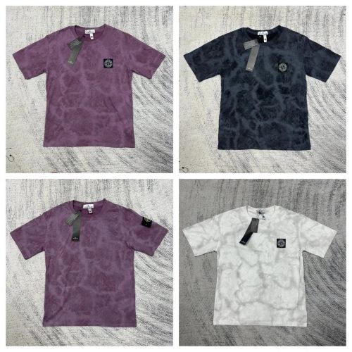 Stone Island Tie-Dye Cotton Graphic Tee T-Shirt Multicolor